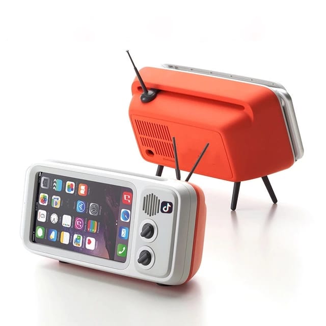 retro tv phone holder