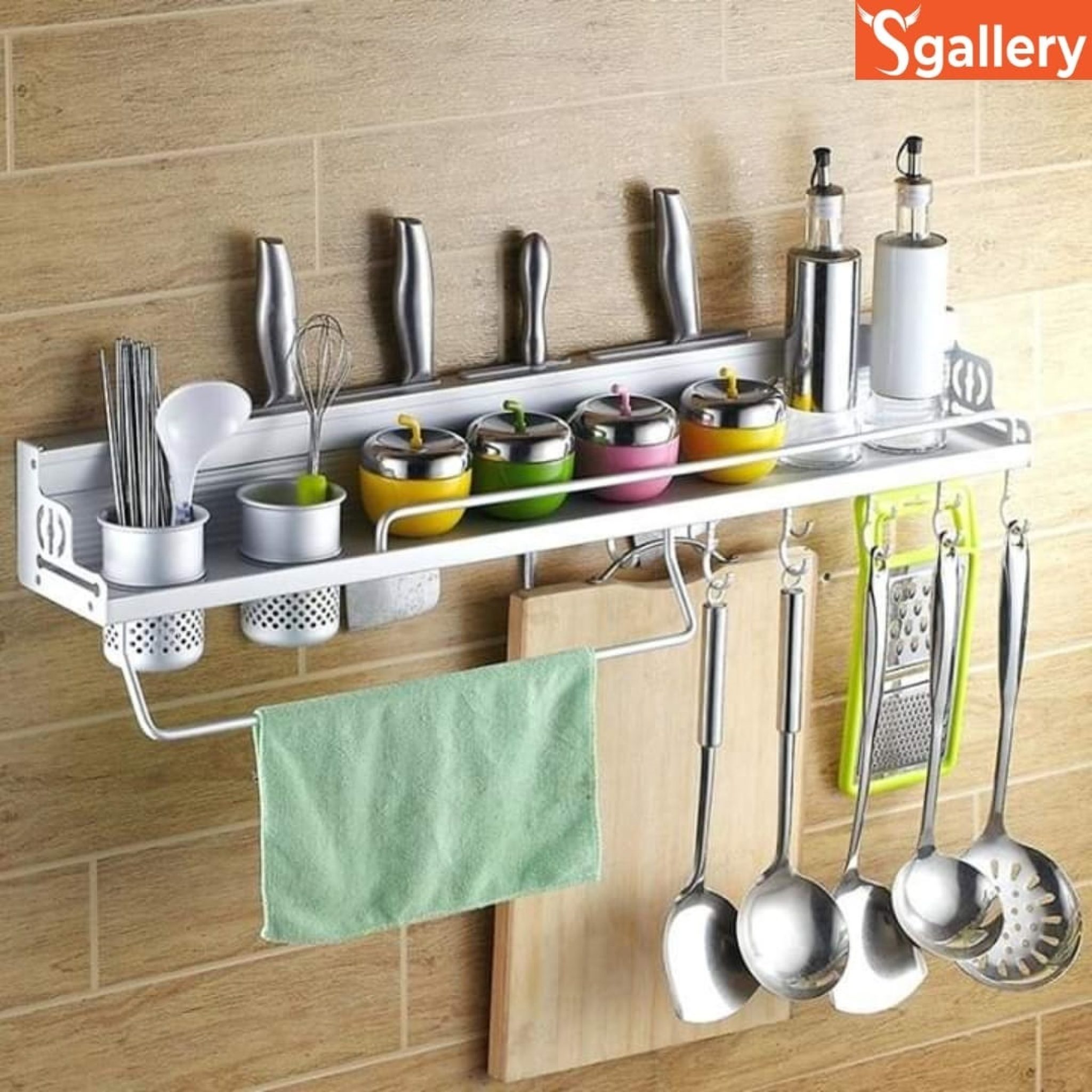 Multifunctional Kitchen Wall Storage Pot Lid Rack,Chopstick holder